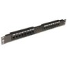 19" CAT6 1U 16 Port RJ-45 Patch Panel, Unshielded, Black
