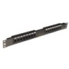 19" CAT5e 1U 16 Port RJ-45 Patch Panel, Unshielded, Black