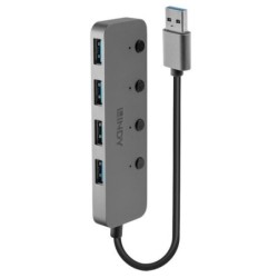 4 Port USB 3.0 Hub with On/Off Switches