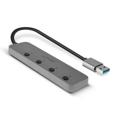 Lindy 4 Port USB 3.0 Hub with On Off Switches