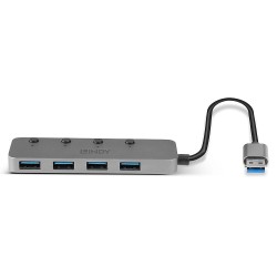 Lindy 4 Port USB 3.0 Hub with On Off Switches