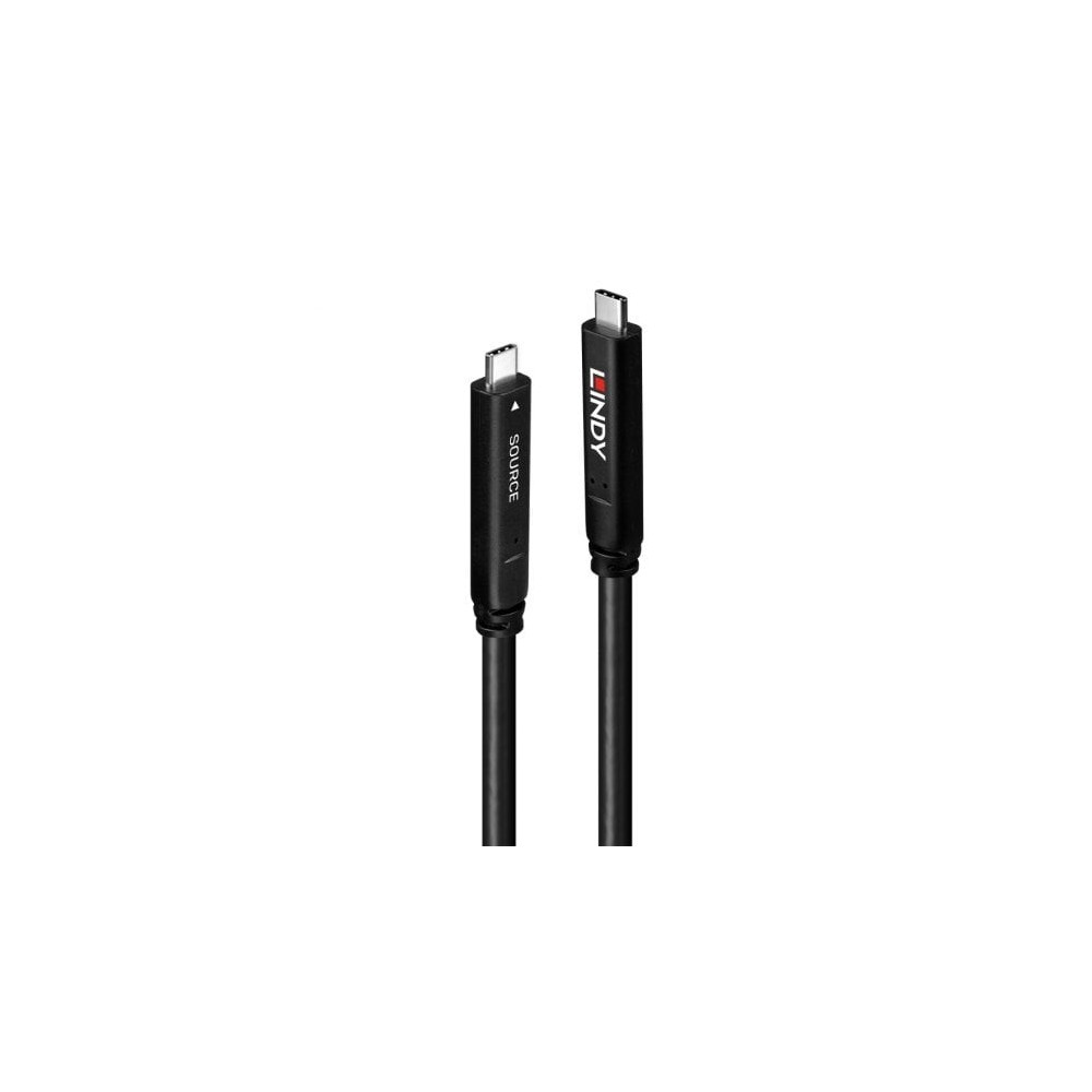 Lindy 10m USB 3.2 Gen 1 and DP 1.4 Type C Hybrid Cable