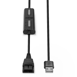 Lindy USB Type A to Plantronics Quick Disconnect Headset Adapter