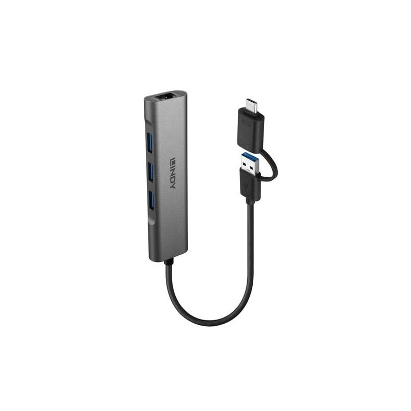USB 3.2 Gen 1 Hub and Gigabit Ethernet Converter USB 3.2 Gen 1 Hub and Gigabit Ethernet Converter