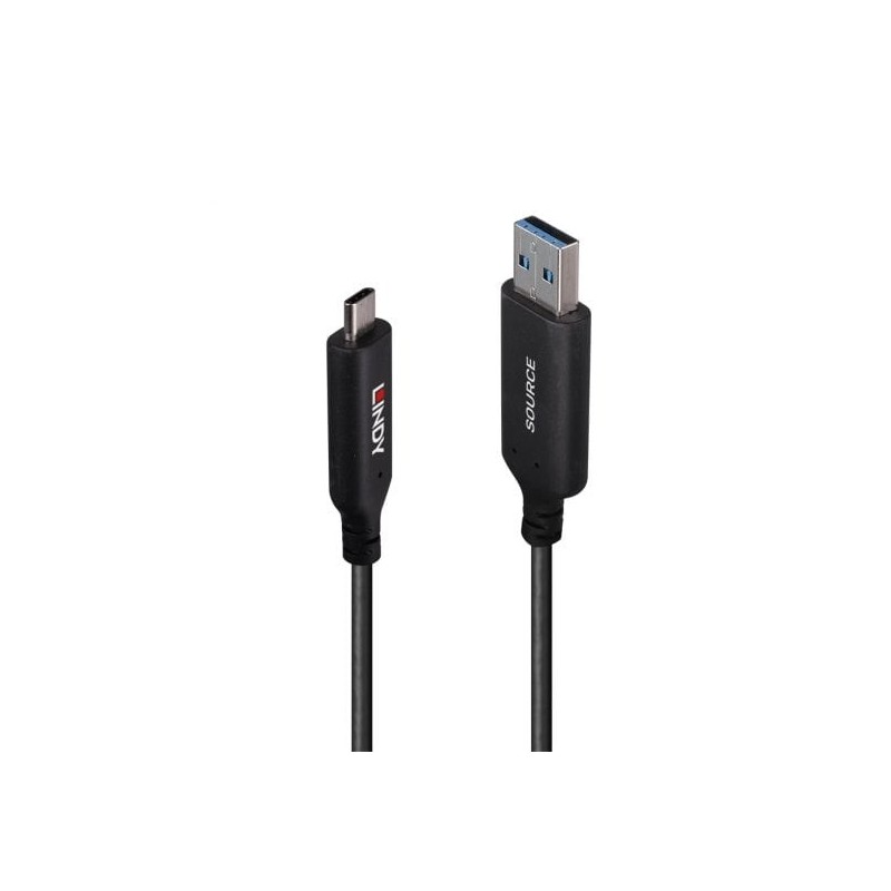 10m USB 3.2 5Gbps Type A to C Fibre Optic Hybrid Cable 10m USB 3.2 5Gbps Type A to C Fibre Optic Hybrid Cable