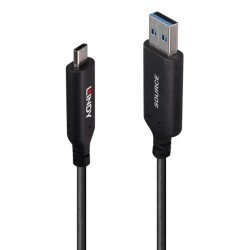 Lindy 50m USB 3.2 Gen 1 Type A to C Fibre Optic Hybrid Cable