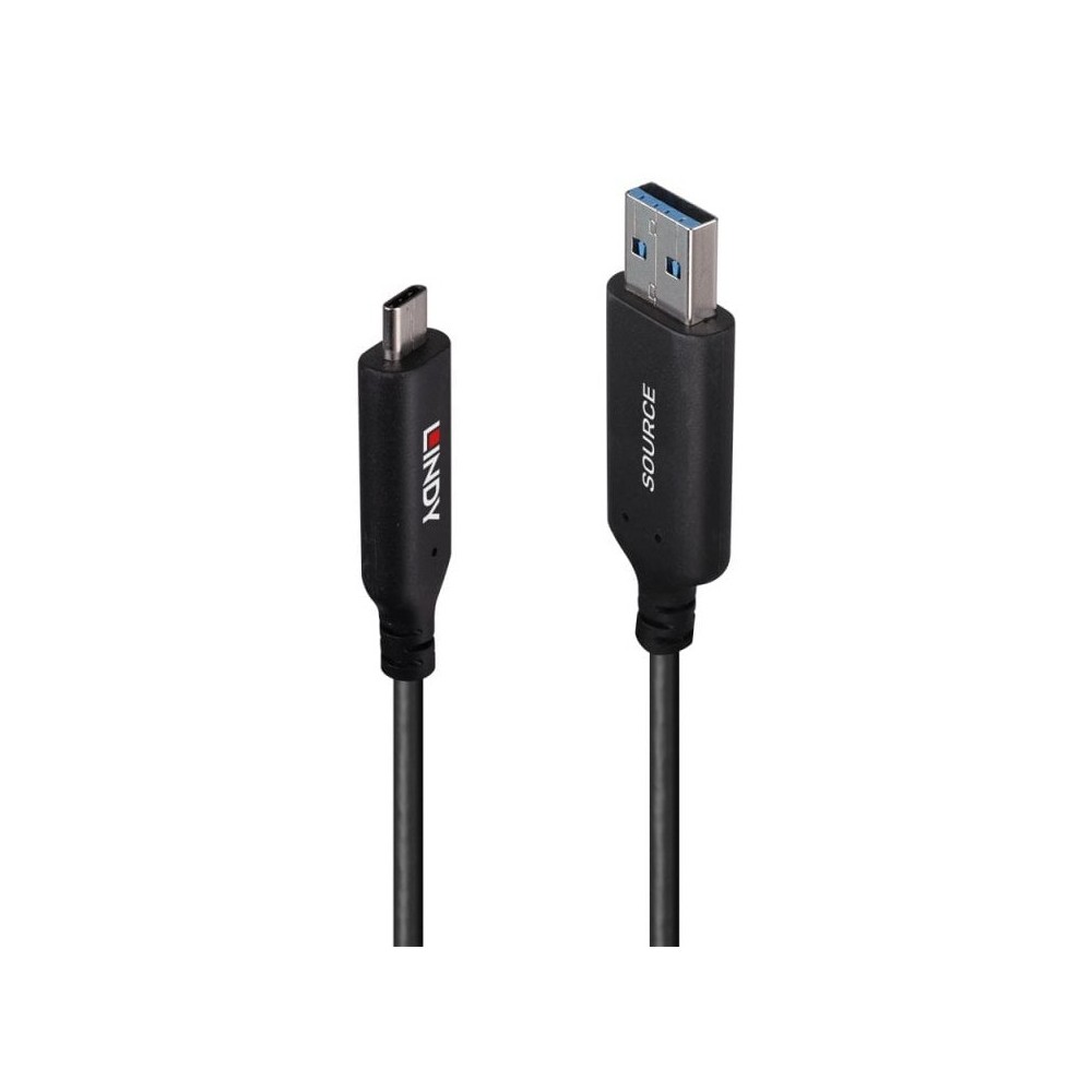 Lindy 50m USB 3.2 Gen 1 Type A to C Fibre Optic Hybrid Cable