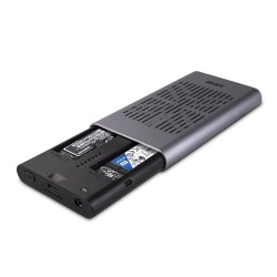 Lindy USB 3.2 Gen 2x2 Dual M.2 NVMe SSD Enclosure with Clone Feature