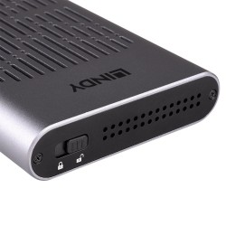 Lindy USB 3.2 Gen 2x2 Dual M.2 NVMe SSD Enclosure with Clone Feature