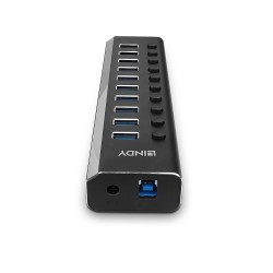 Lindy 10 Port USB 3.0 Hub with On Off Switches