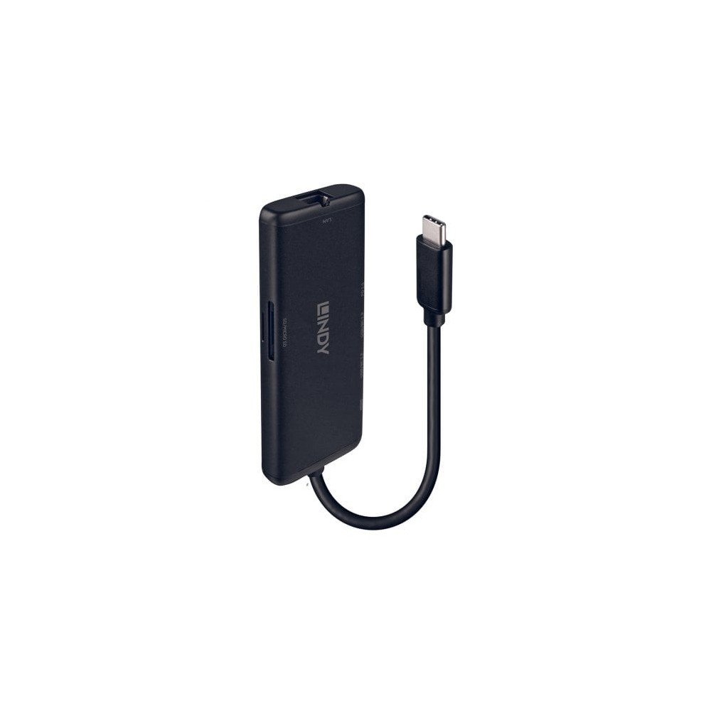 Lindy DST-Mini USB-C Laptop Mini Docking Station with 4K Support and 100W Pass-Through Charging
