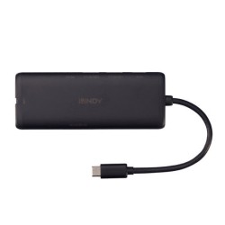 Lindy DST-Mini USB-C Laptop Mini Docking Station with 4K Support and 100W Pass-Through Charging