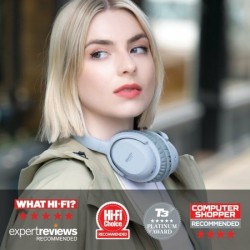 Lindy BNX-60 Wireless Active Noise Cancelling Headphones with aptX, Cool Grey
