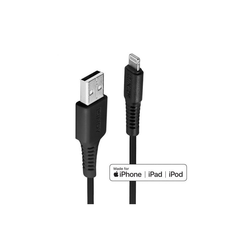 1m USB to Lightning Cable, Black 1m USB to Lightning Cable, Black