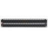 19" CAT5e 2U 48 Port RJ-45 Patch Panel, Unshielded, Black