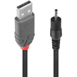 Lindy 1.5m USB to 0.7mm Inner   2.5mm Outer DC Cable