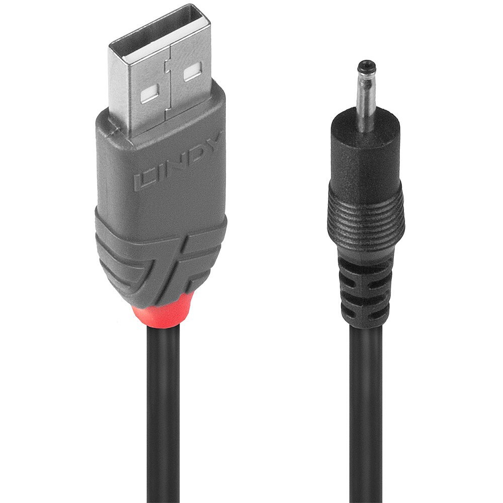 Lindy 1.5m USB to 0.7mm Inner   2.5mm Outer DC Cable