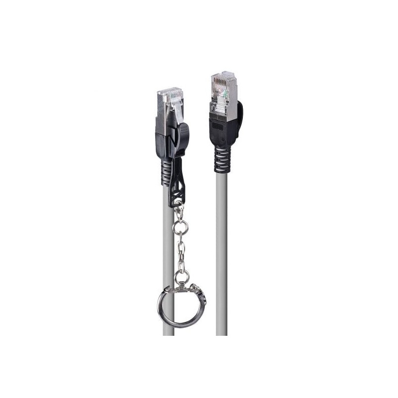 15m Cat.6A S/FTP Locking Network Cable, Grey