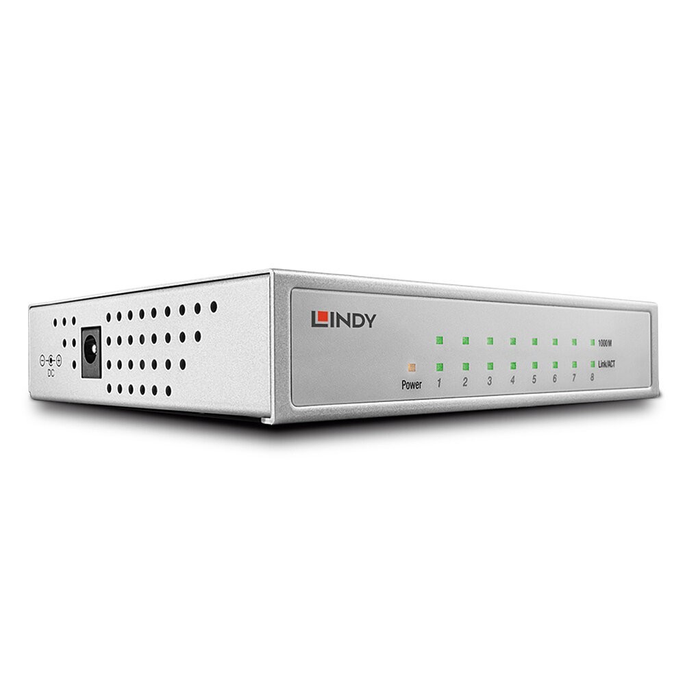 Lindy Network Switch - Gigabit, Desktop, 8 Port, 10 100 1000