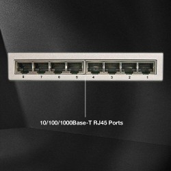 Lindy Network Switch - Gigabit, Desktop, 8 Port, 10 100 1000