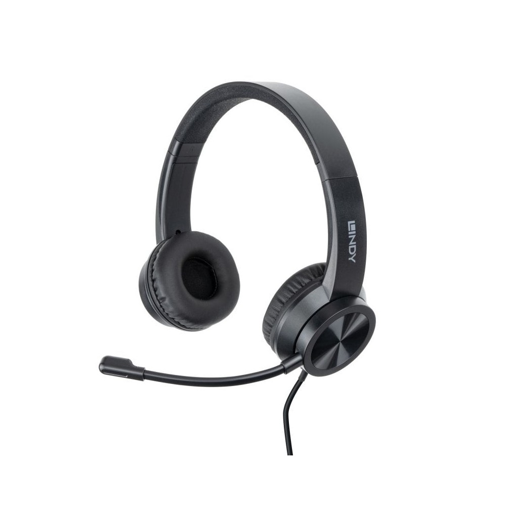 Lindy USB-C Office Headset with USB A to C Adapter