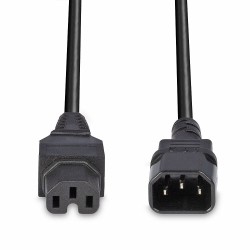 Lindy 2m IEC C14 to IEC C15 'Hot Condition' Power Cable, Black