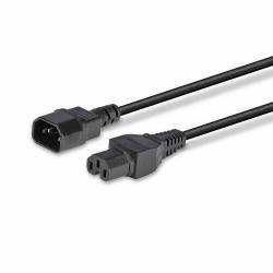 Lindy 2m IEC C14 to IEC C15 'Hot Condition' Power Cable, Black