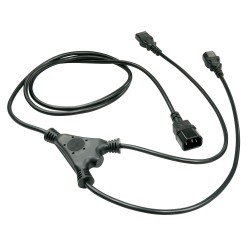 Lindy 2m IEC Splitter Cable IEC C14 to 2 x IEC C13