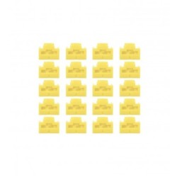 RJ45 Port Locks YELLOW 20pcs
