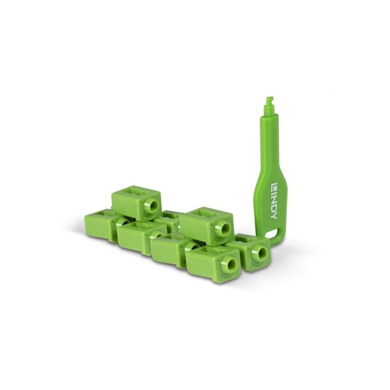 SFP Port Blocker - GREEN (Key + 10 Locks Included) SFP Port Blocker - GREEN (Key + 10 Locks Included)