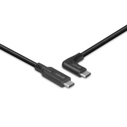 Lindy 1m USB 3.2 Type C Cable, 90° Right Angle, 10Gbps