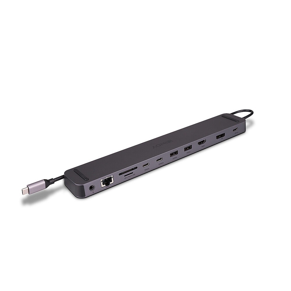 Lindy DST-Mini XT 810, USB-C Laptop Mini Docking Station with Single Display (8K) or Dual Display (4K60) and 100W Pass-Through