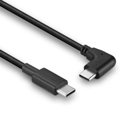 Lindy 1m USB 2.0 Straight USB-C to Right-Angled USB-C Cable