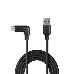 Lindy 0.5m USB 3.2 Type A to C Cable, 90° Right Angle, 10Gbps