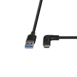 Lindy 0.5m USB 3.2 Type A to C Cable, 90° Right Angle, 10Gbps