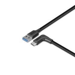 Lindy 0.5m USB 3.2 Type A to C Cable, 90° Right Angle, 10Gbps