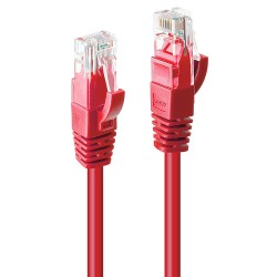 Lindy 2m Cat.6 U UTP Network Cable, Red
