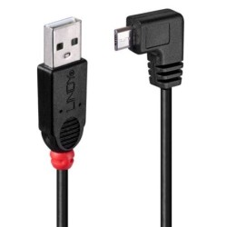1m USB 2.0 Cable - Type A to Micro-B Cable, 90 Degree Right Angle