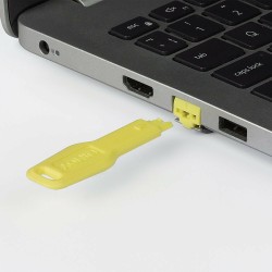 Lindy RJ-45 Port Blockers (Without Key) - Pack of 20, Yellow