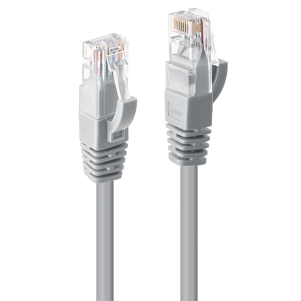 Lindy 1m Cat.6 U UTP Network Cable, Grey
