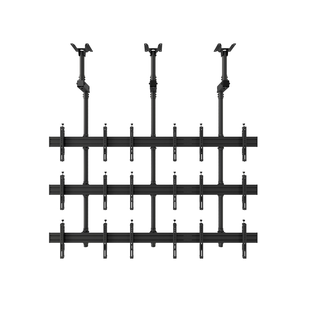VWCA3357-L Ceiling mount video wall structure, modular 3×3, for 50 - 57in. screens, horizontal