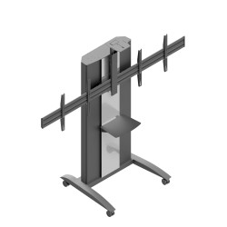 Edbak VCTX255 monitor mount   stand 144.8 cm (57") Floor Black, Silver