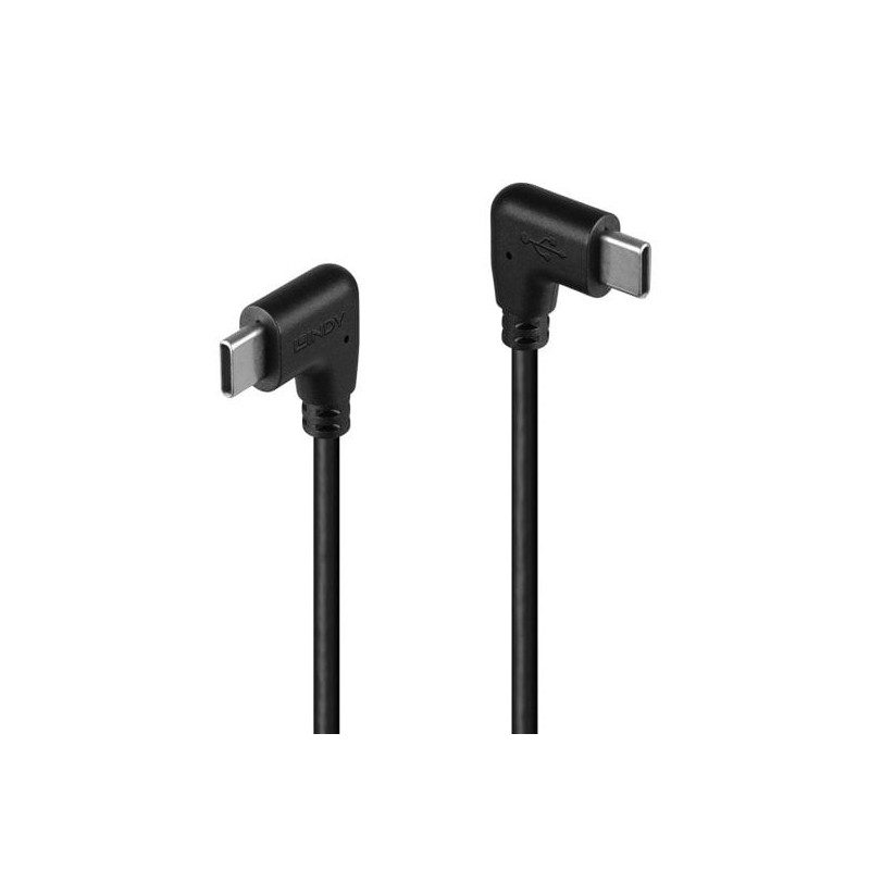 1m USB 2.0 Right-Angled USB-C to Right-Angled USB-C Cable 1m USB 2.0 Right-Angled USB-C to Right-Angled USB-C Cable