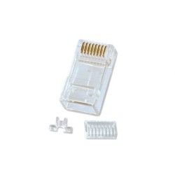 Unshielded RJ-45 Male Connector, 8 Pin CAT6, Pack of 10
