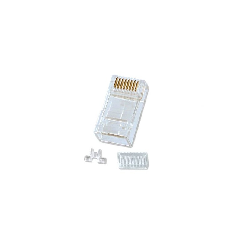 Unshielded RJ-45 Male Connector, 8 Pin CAT6, Pack of 10