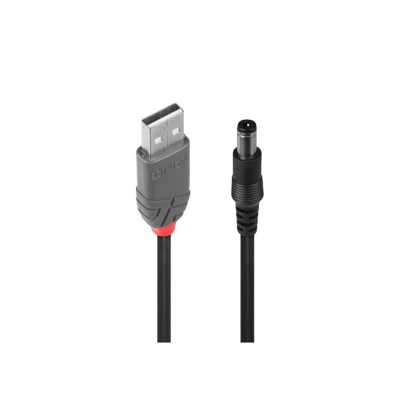 USB 2.0 Type A to 5.5mm DC Cable, 1.5m USB 2.0 Type A to 5.5mm DC Cable, 1.5m