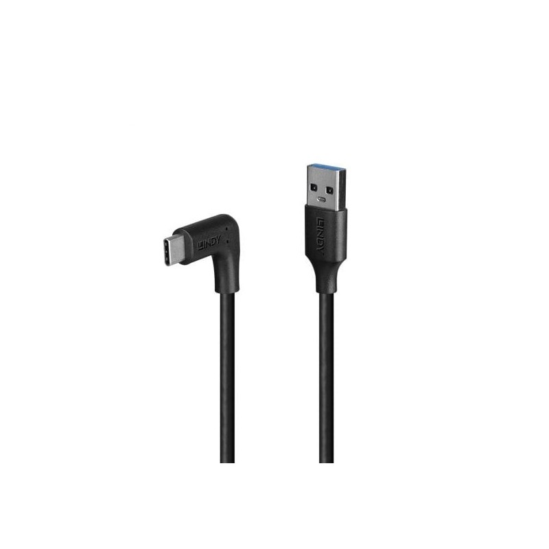 1m USB 3.2 Type-A to Right-Angled USB-C Cable, 10Gbps 1m USB 3.2 Type-A to Right-Angled USB-C Cable, 10Gbps