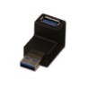 USB 3.2 90 Degree Down Type A Male to A Female Right Angle Adapter