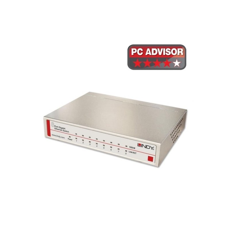 Network Switch - Gigabit, Desktop, 8 Port, 10/100/1000