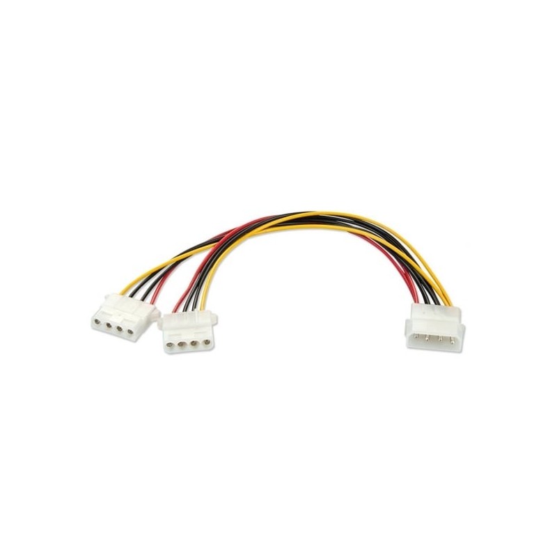 0.25m Power Adapter, LP4 Power Male to 2 x LP4 Power Female